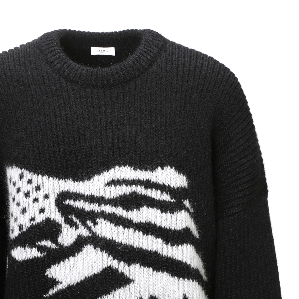 楽天市場】セリーヌ CELINE クルーネック ニット ブラック メンズ