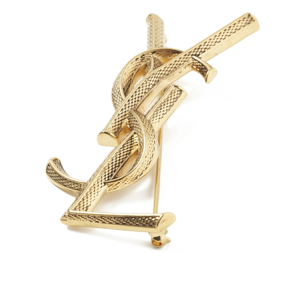 楽天市場】サンローラン SAINT LAURENT ブローチ ゴールド レディース