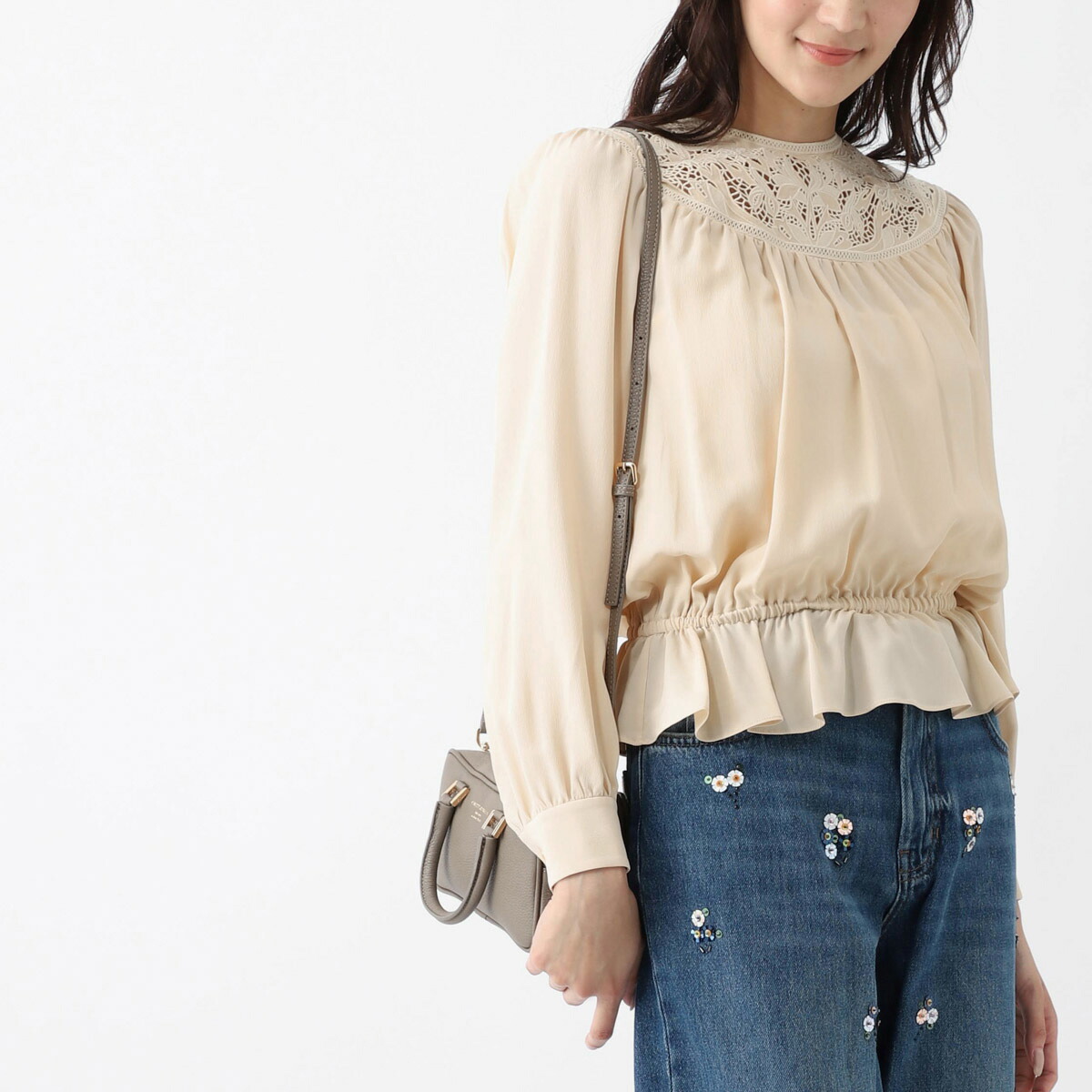 楽天市場】セリーヌ CELINE ブラウス ベージュ レディース 2b930 008d