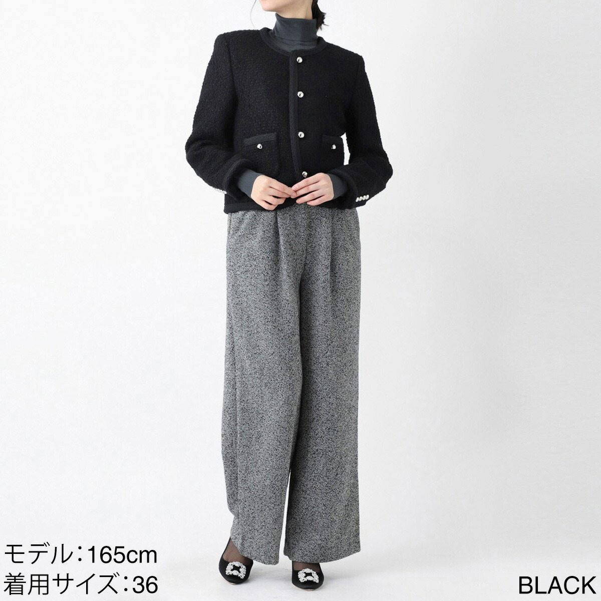 楽天市場】セリーヌ CELINE ツイードジャケット ブラック レディース