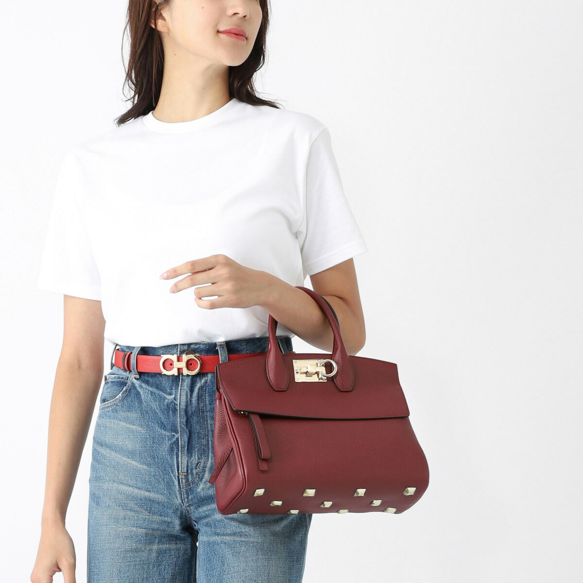 楽天市場】フェラガモ FERRAGAMO ハンドバッグ 2WAY レッド レディース