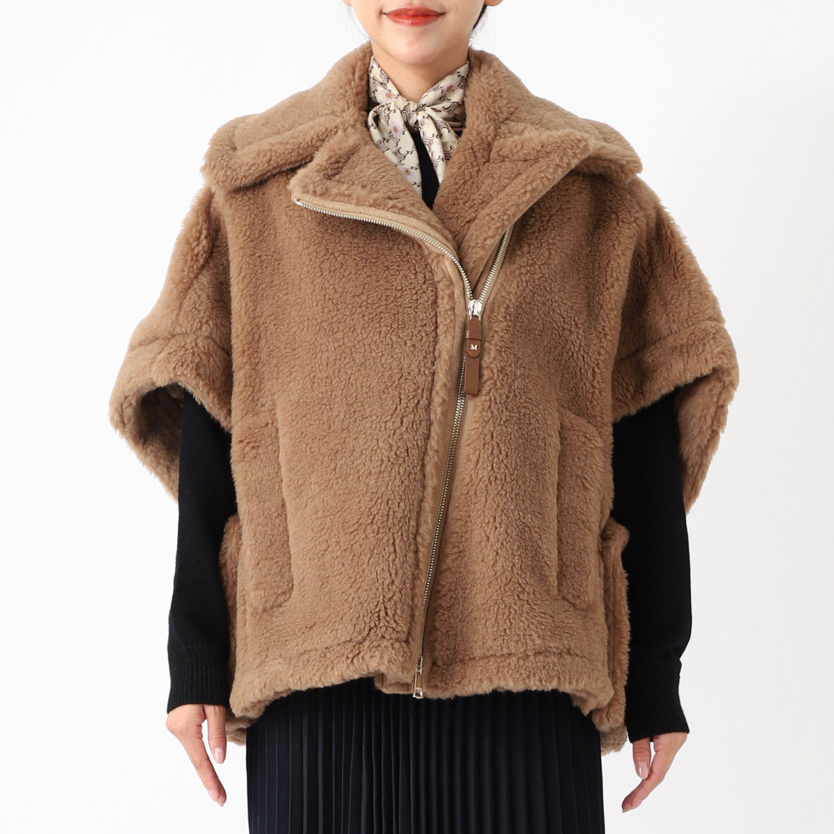 楽天市場】マックスマーラ Max Mara ケープ ポンチョ ブラウン