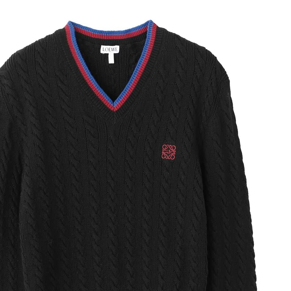 楽天市場】ロエベ LOEWE Vネック ニット ブラック レディース