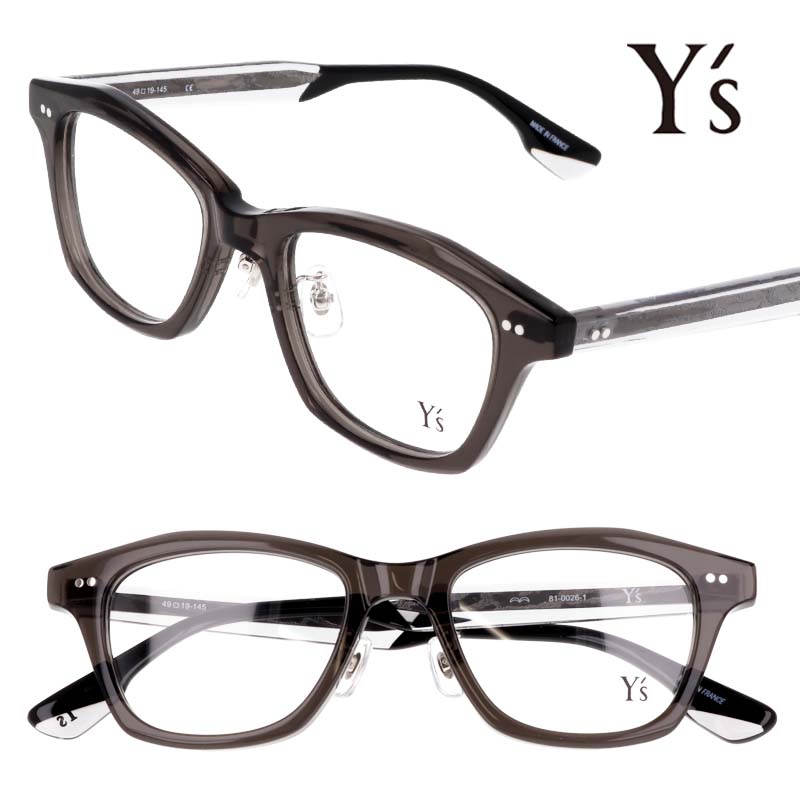 楽天市場】メガネ ワイズ Ys ヨウジヤマモト 81-0026-1 クリア