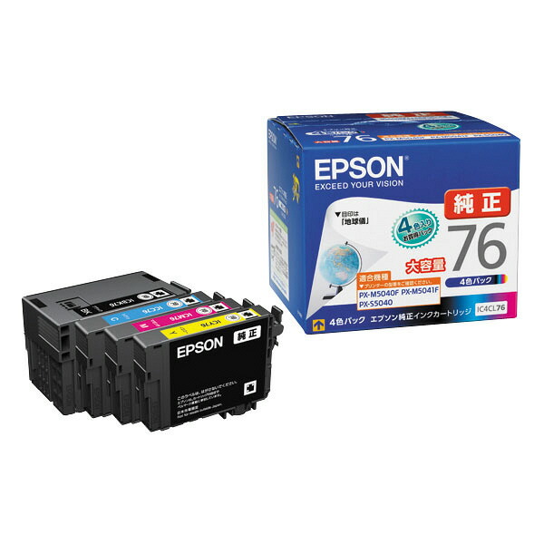 楽天市場】【純正品】EPSONエプソン インクカートリッジ IC4CL76 (4個