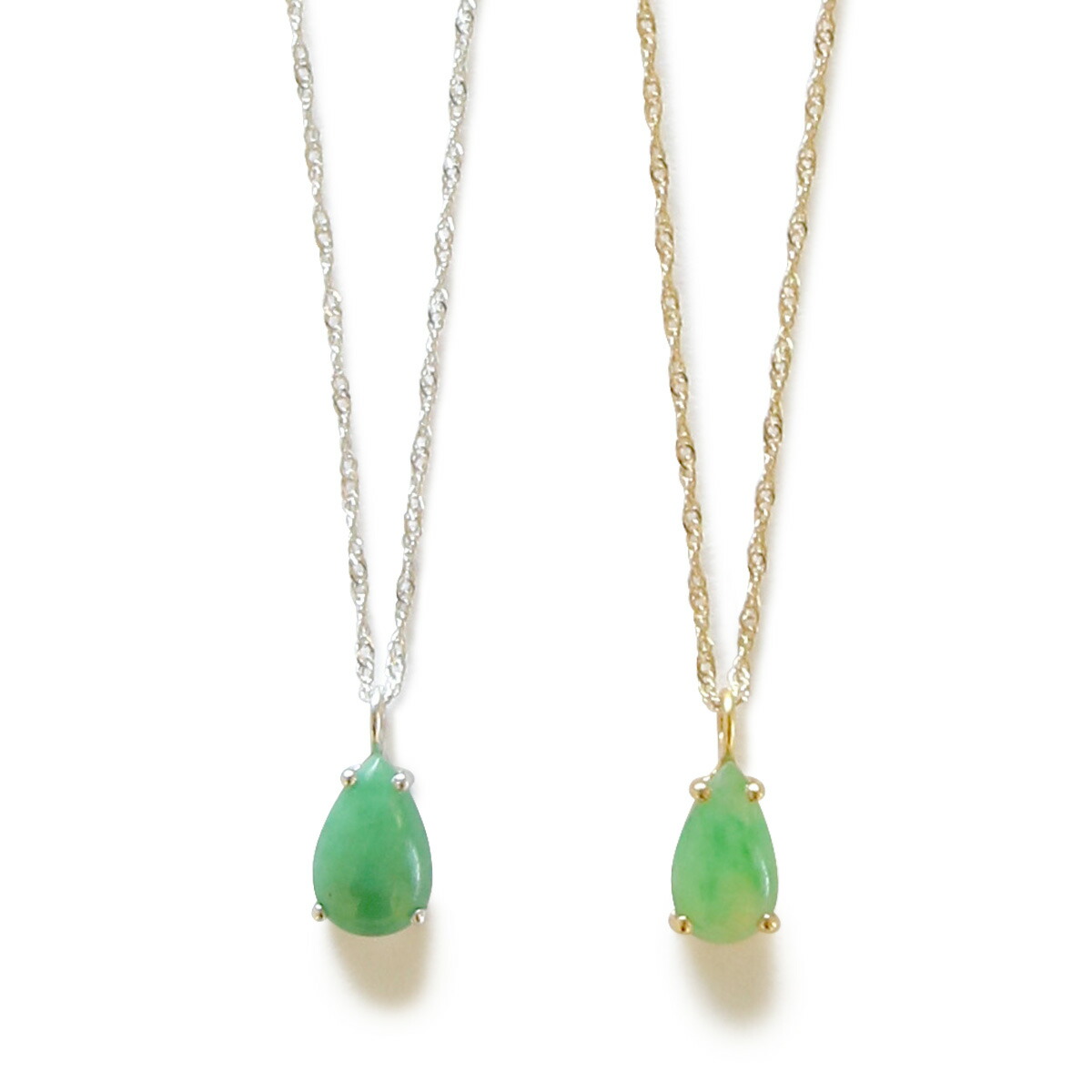 楽天市場】【K10 翡翠 プチ ドロップ ペンダント ネックレス 】(SS) A