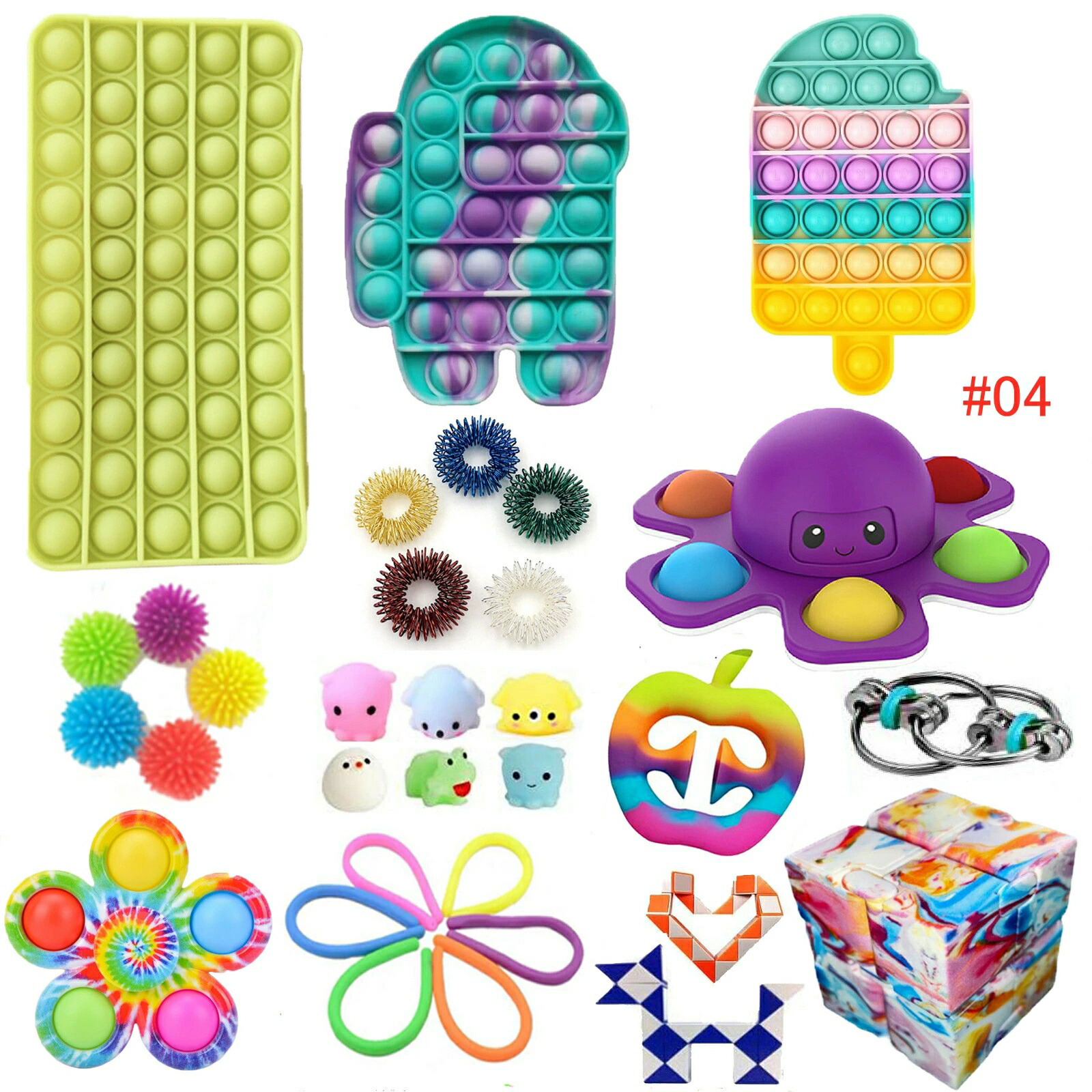 楽天市場】スクイーズ玩具 MD-msyx-30 プッシュポップバブル ストレス