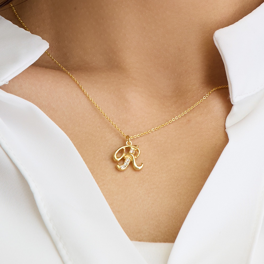 楽天市場】【25%OFFクーポン対象！】 イニシャル ネックレス 日本製