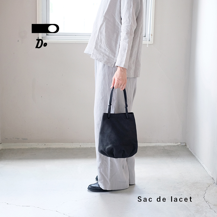 楽天市場】クラスカ レザーバッグ 巾着 claska sac de lacet 黒