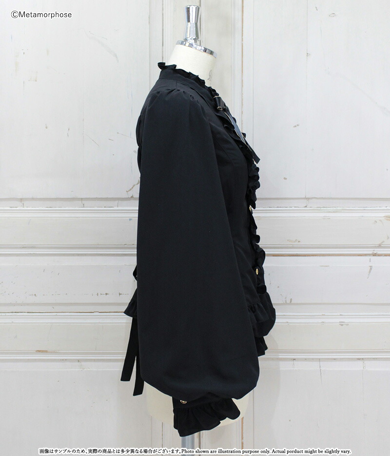 楽天市場】メタモルフォーゼ スタンドカラートリプルフリルブラウス