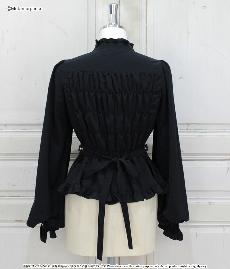 楽天市場】メタモルフォーゼ スタンドカラートリプルフリルブラウス