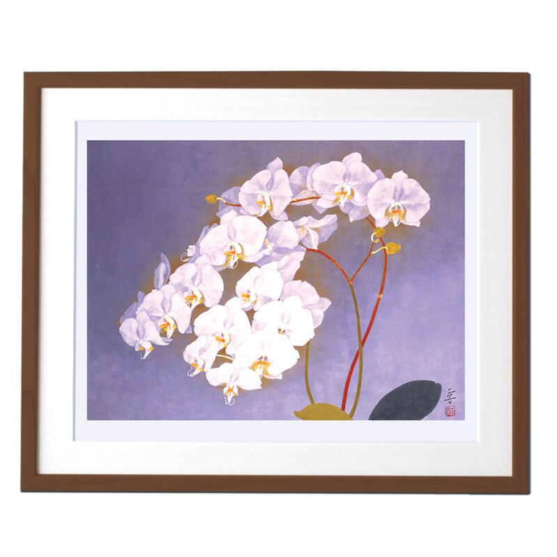 楽天市場】複製画 新品 額入り 障害者 アート 胡蝶蘭 絵画 インテリア