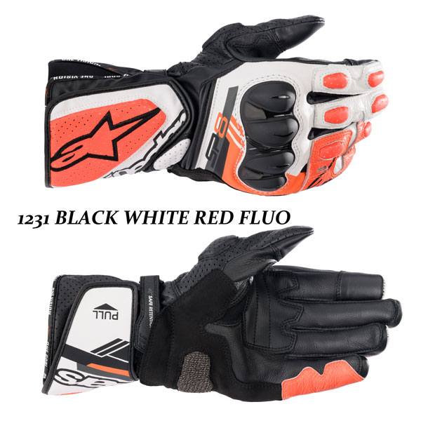 Alpinestars SP-8 バイクグローブ サイズ S 黒/オレンジ アルパイン