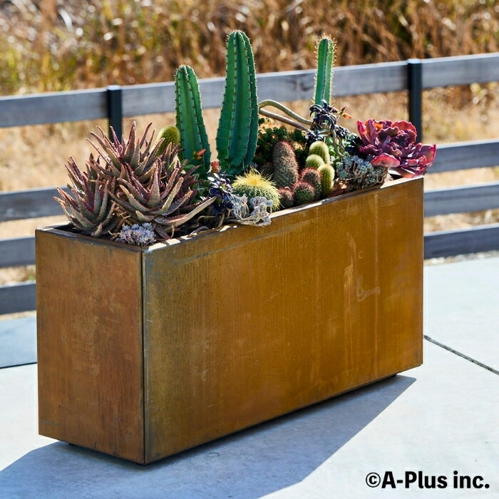 楽天市場】高級植木鉢 大型 Patina レクタングルプランターL900 長方形
