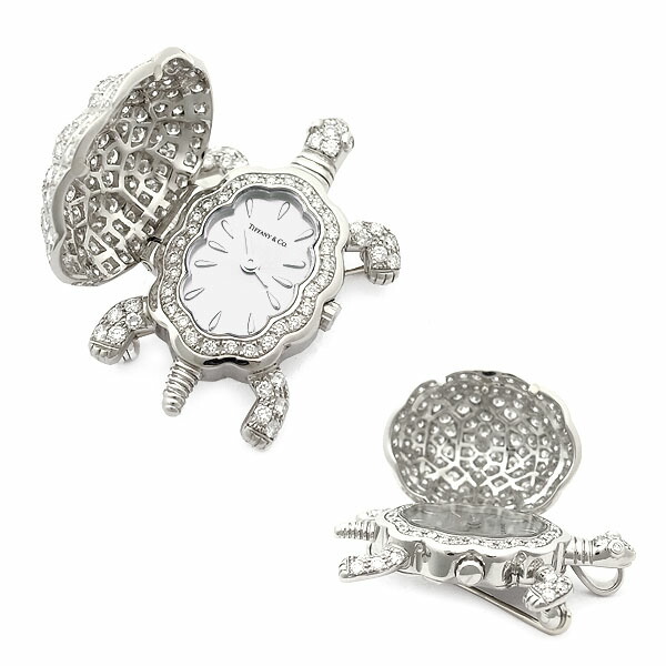 楽天市場】【緑屋質屋】ティファニー タートル(亀) ウォッチ ブローチ