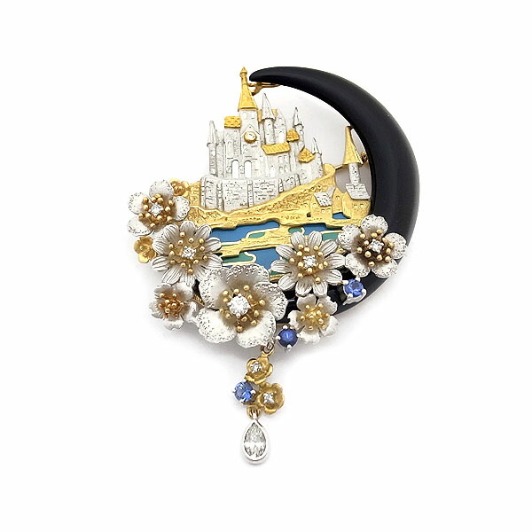 楽天市場】【緑屋質屋】石川暢子 as time モンサンミッシェル ブローチ