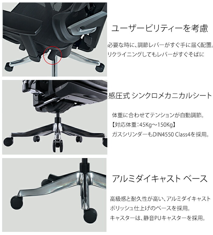 楽天市場】高機能 オフィスチェア ネックピロー ランバーサポート