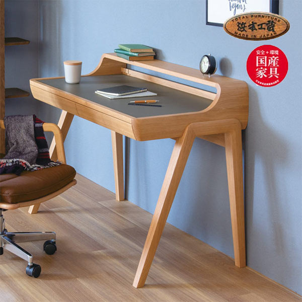 浜本工芸 片袖机 ナラ材 クラシック 書斎机 学習机 パソコンデスク