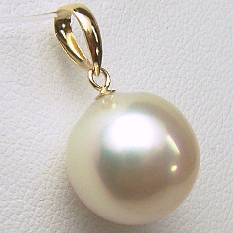 楽天市場】K18/K14WG南洋白蝶真珠ペンダントトップ【11mm-12mm】psm