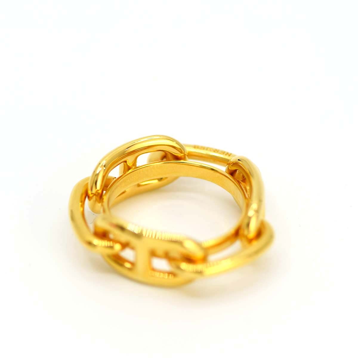 楽天市場】質屋 エルメス スカーフリング シェーヌダンクル ゴールド色