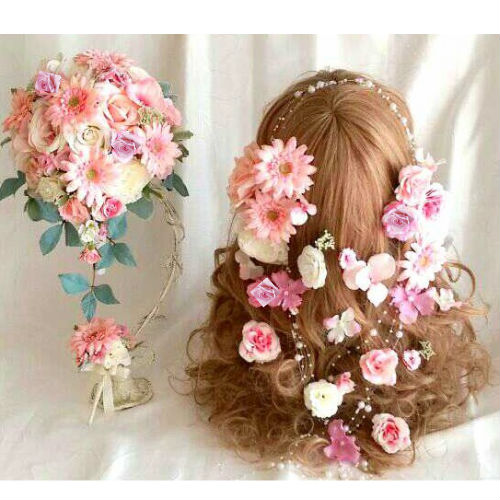 楽天市場】ボリューム髪飾り オーバルブーケ ブートニア3点セット