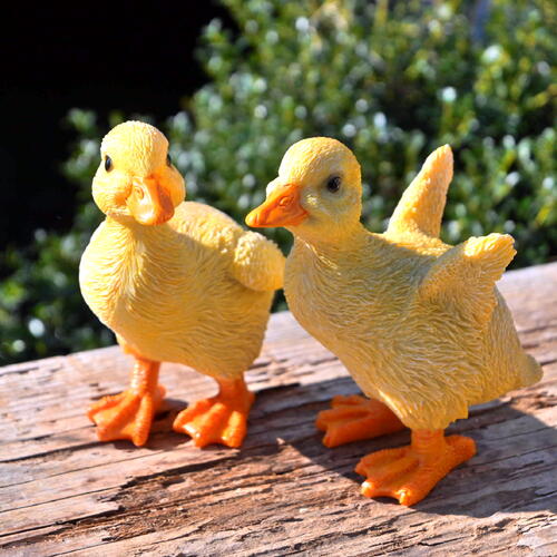 楽天市場】アヒルの親子 アヒル＋ひよこ4個セット置物 かわいい置物