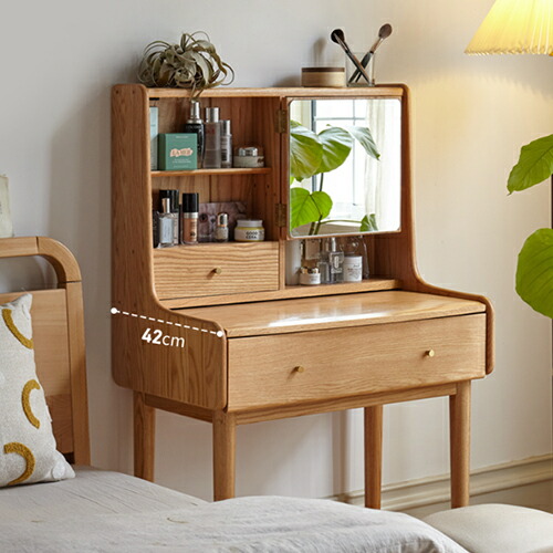 楽天市場】10%OFF+P2倍 SS限定 ドレッサー 鏡台 化粧台 天然木 オーク