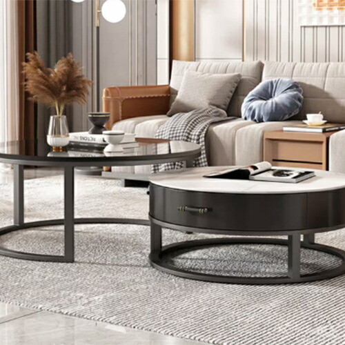 楽天市場】ネストテーブル センターテーブル テーブル ローテーブル 丸