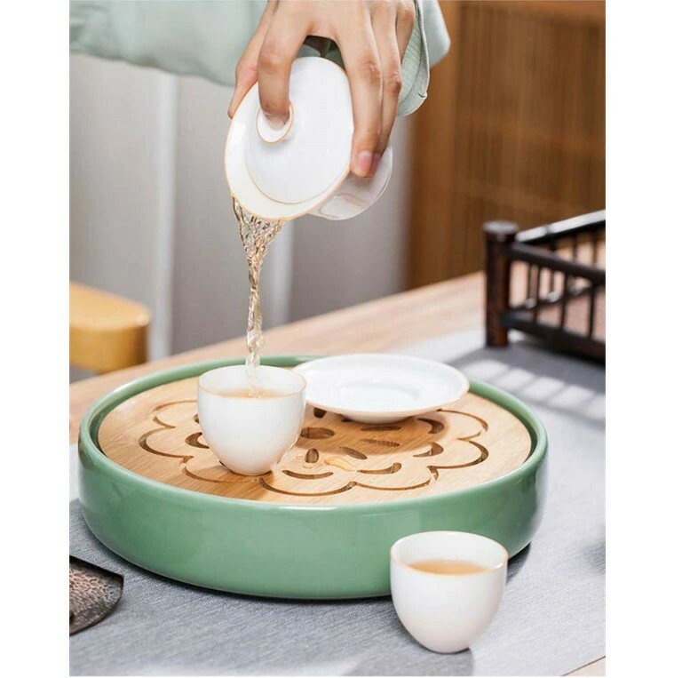 楽天市場】茶盤 茶道具 貯水式茶盤 竹 コンパクト 中国茶道具 モダン