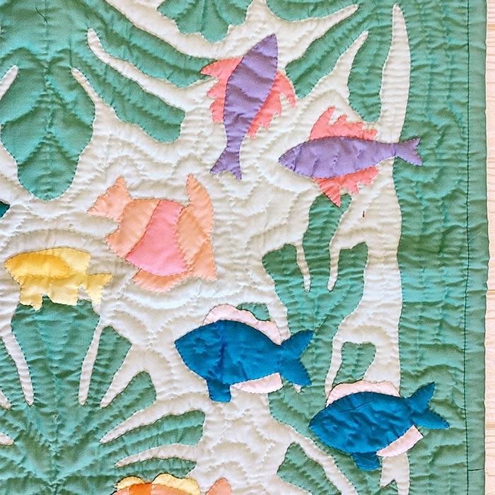 ハワイアンキルト マルチマット タペストリー ハンドメイト ハワイアン