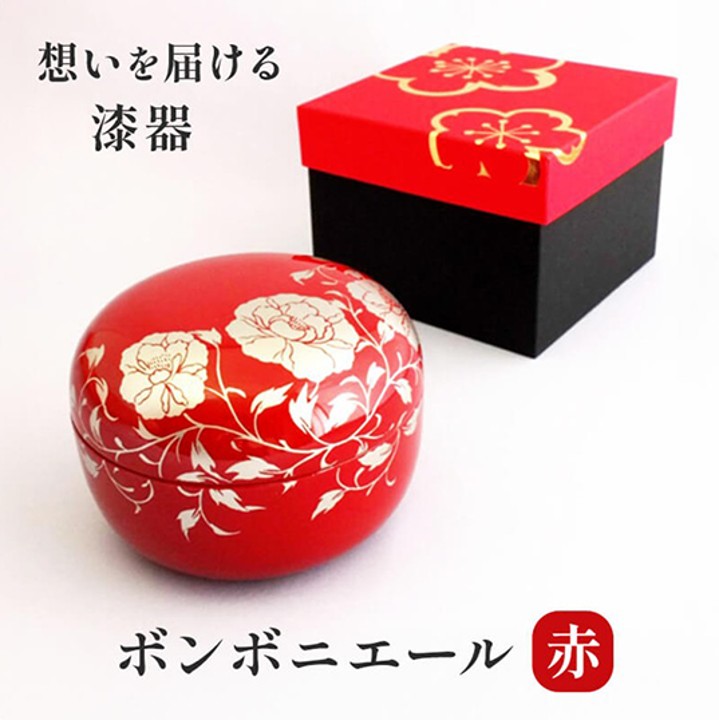 楽天市場】漆器 ボンボニエール 赤 華唐草 日本製 京都 老舗 ボンボン
