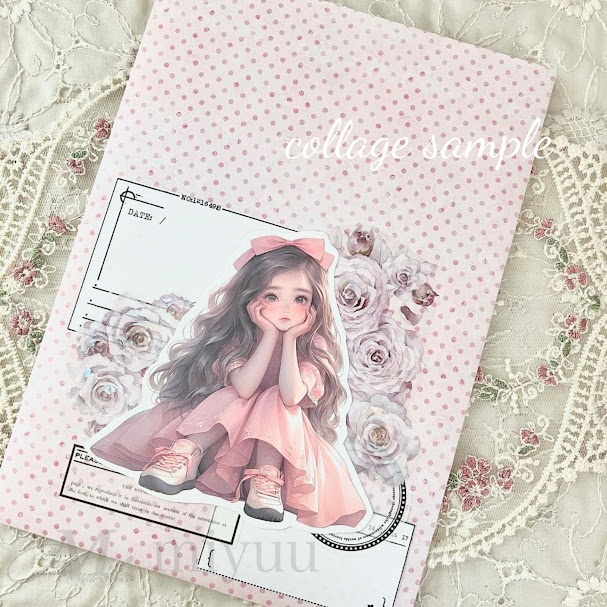 楽天市場】コラージュシート 女の子 コラージュ素材 コラージュ素材紙