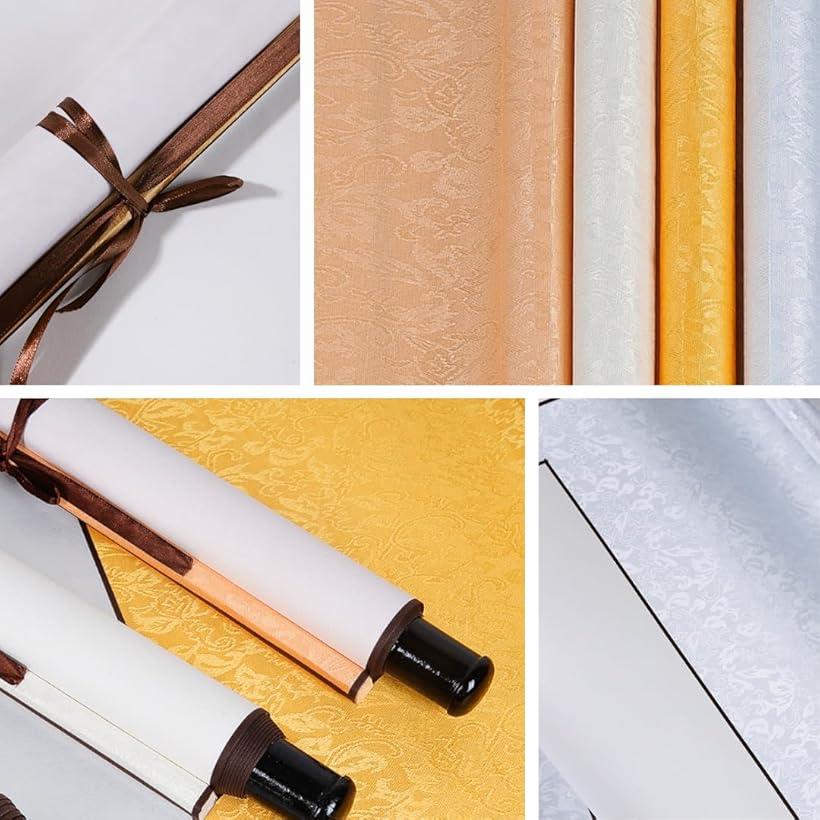 楽天市場】Uccellino 掛け軸 無地 ロング 185cm 白紙 セット 半紙 書道