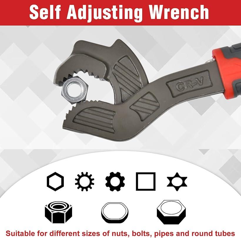 楽天市場】4本セット 自動調整パイプレンチ 自動調整スパナ 多機能