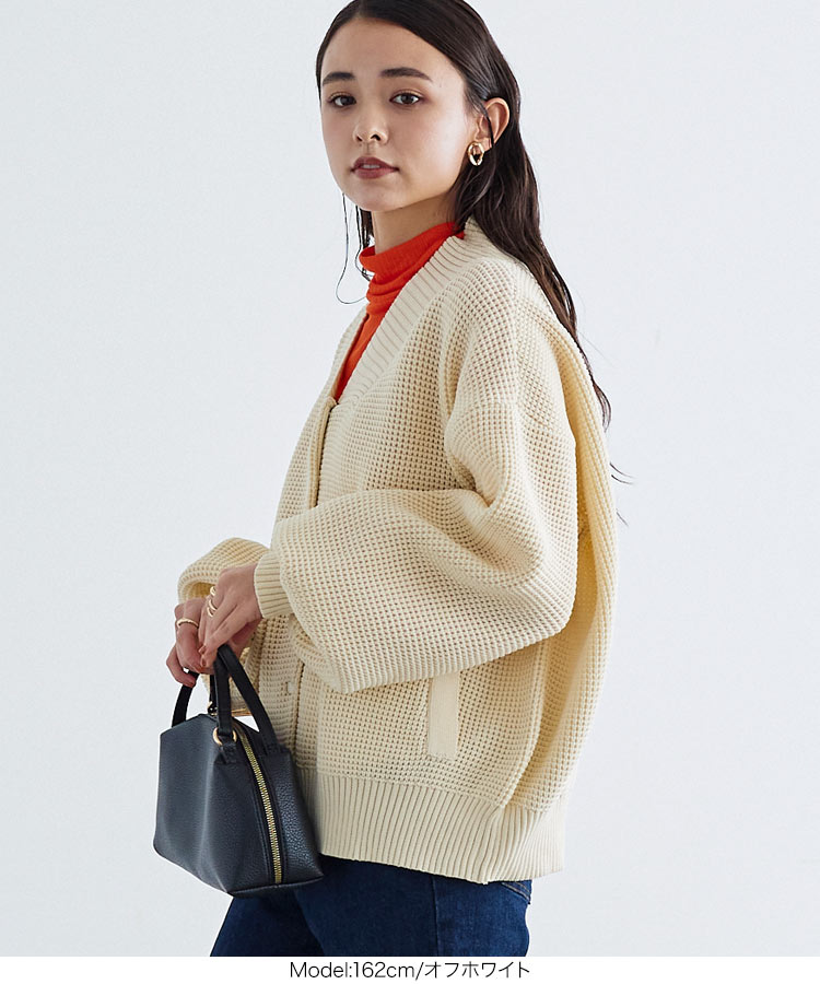 楽天市場】ワッフルニットブルゾン [K1174] レディース セーター 上着