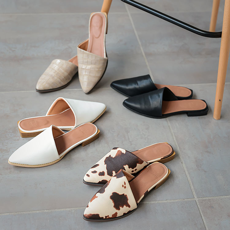 楽天市場】ポインテッドトゥミュール [I2345] レディース シューズ