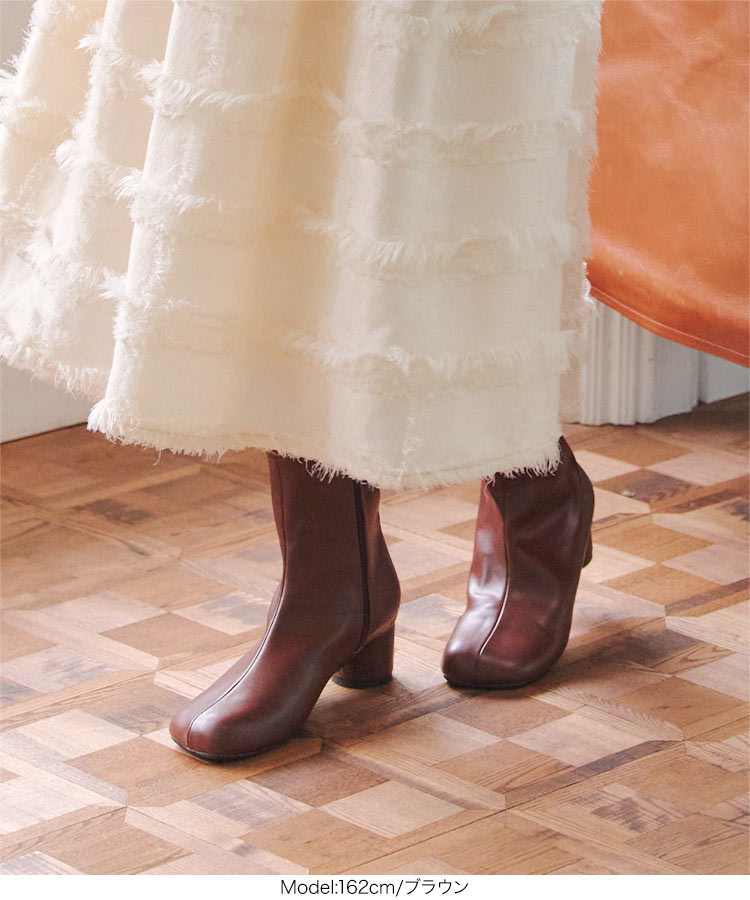 楽天市場】スクエアトゥブーツ ブーツ シューズ 靴 ショート丈 [I2641