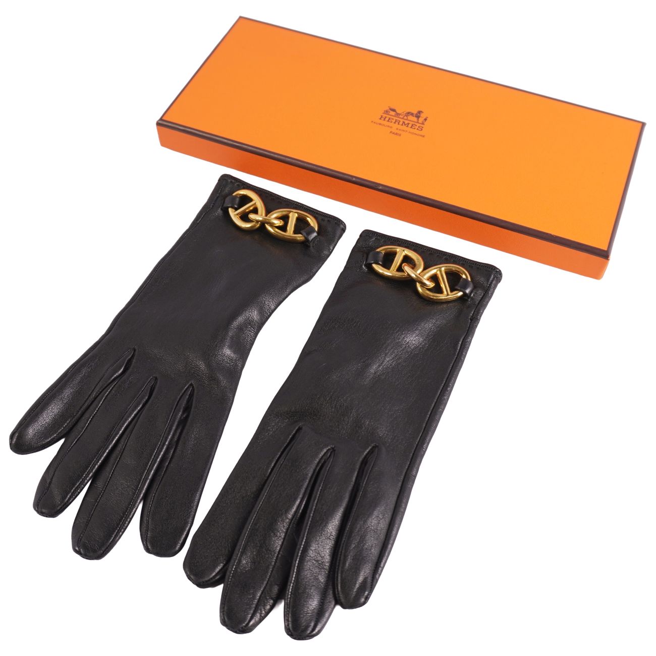 楽天市場】【緑屋質屋】エルメス レザー手袋(グローブ) パンチング #7