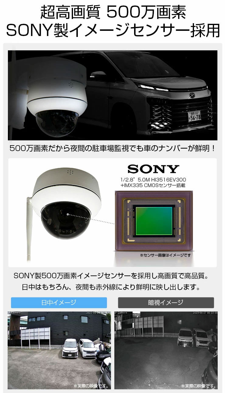 楽天市場】防犯カメラ ワイヤレス 屋外 500万画素《 ドーム PTZ IP