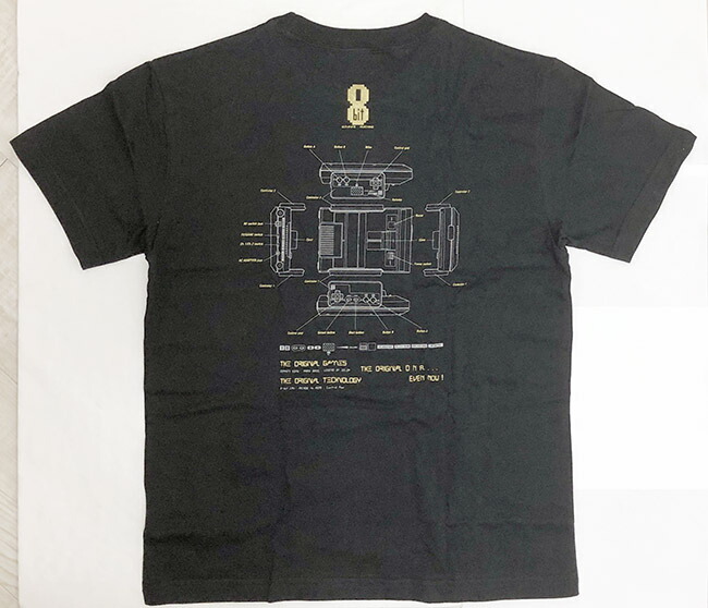 楽天市場】ファミコン展開図Tシャツ BLACK【THE KING OF GAMES】S・M2