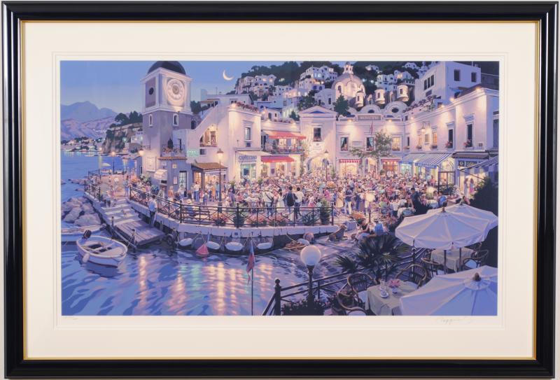 楽天市場】笹倉鉄平 カフェ・ベラ・ノッテ 海 絵画 風景画 イタリア