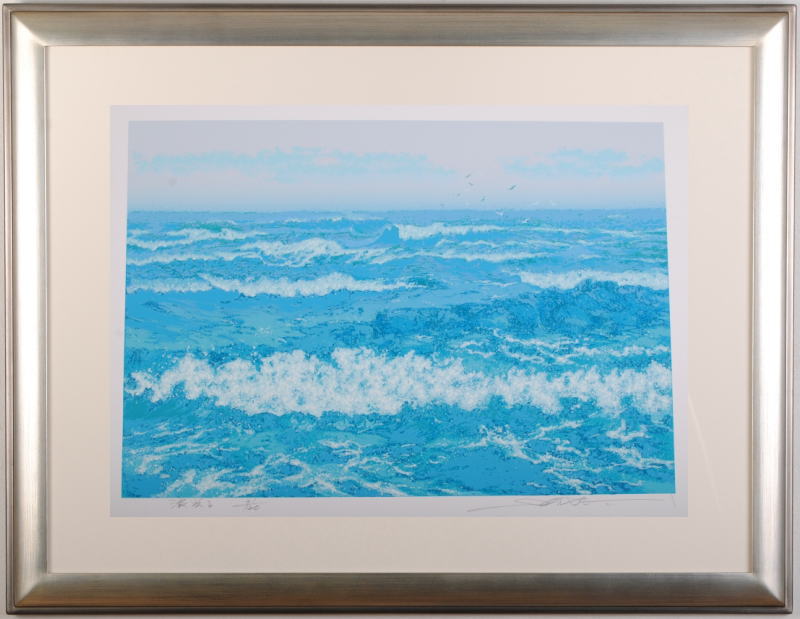 楽天市場】池上壮豊 波光る 海 絵画 風景画 カモメ シルクスクリーン