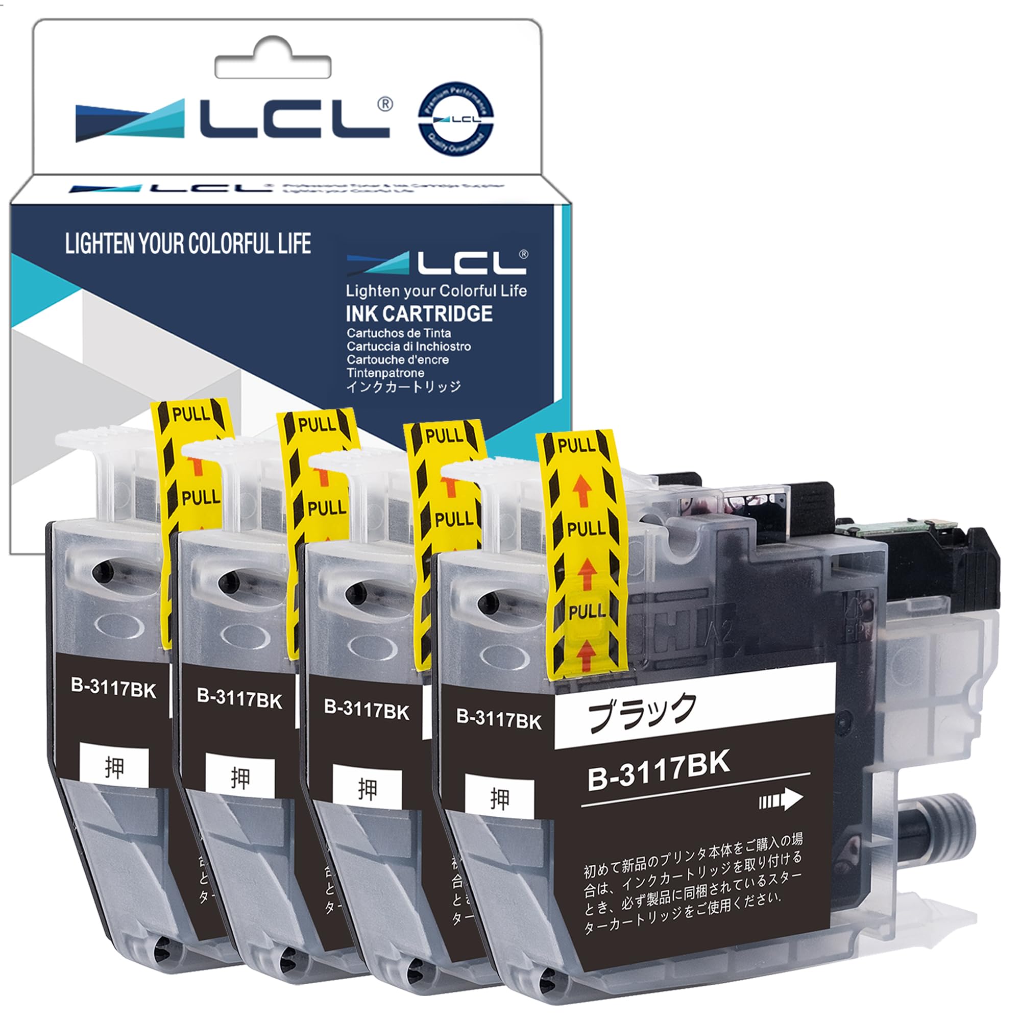楽天市場】LCL Brother用 LC3117 (4パック ブラック) 互換インク