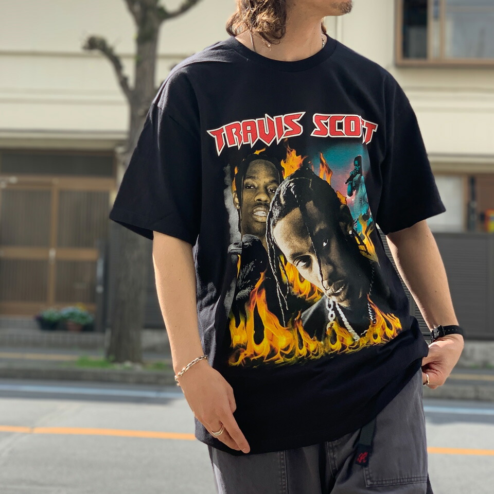 楽天市場】トラヴィススコット TRAVIS SCOTT FLAME S/S Tee ラップT