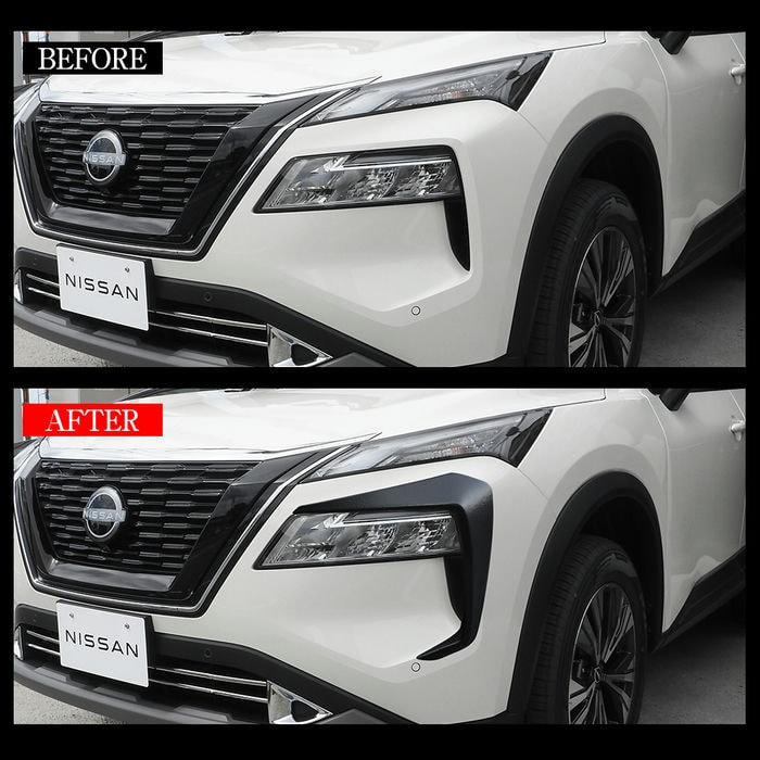 楽天市場】新型 エクストレイル T33 パーツ ヘッドライトカバー ヘッド