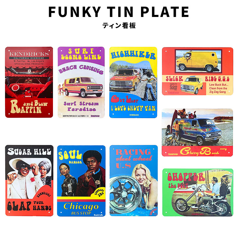 楽天市場】FUNKY TIN PLATE ティン看板 70年代 70's レトロ