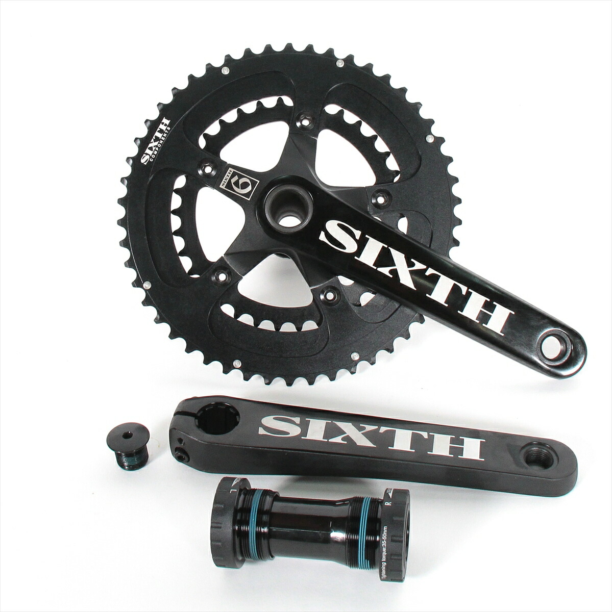 楽天市場】2ピースクランク SIXTH Components 2pc. Compact Crank set