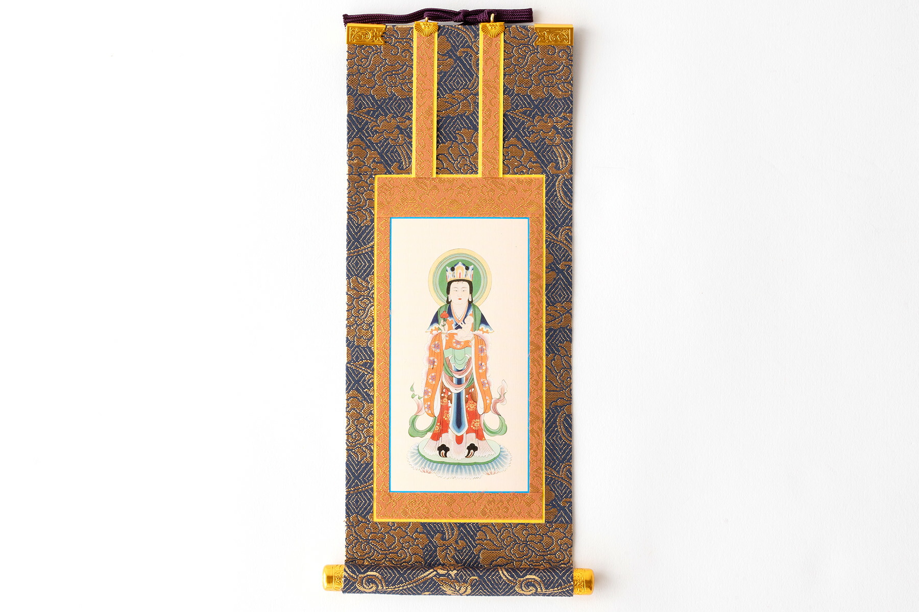 楽天市場】掛軸 仏壇用 日蓮宗 金襴 一幅 選べる4サイズ 豪華 伝統的