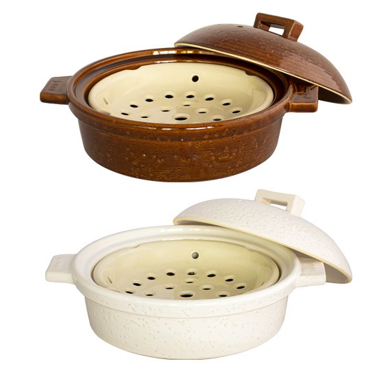 楽天市場】【公式】 IHビストロ蒸し鍋 大 アメ 1800ml 長谷園 土鍋 多