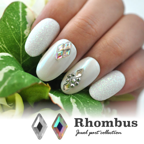 楽天市場】ラインストーン クリスタル AB ランバス ひし形 ネイル